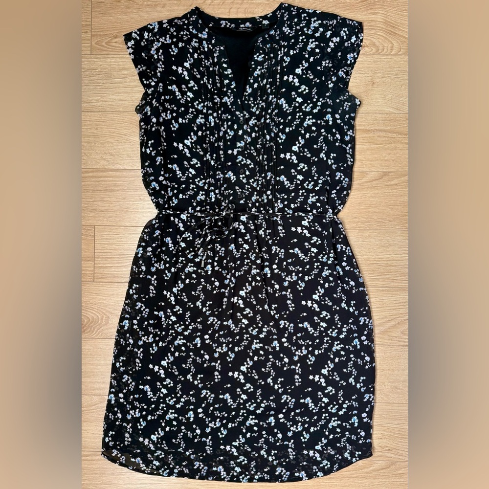 REITMANS Black and White Flower Midi Dress